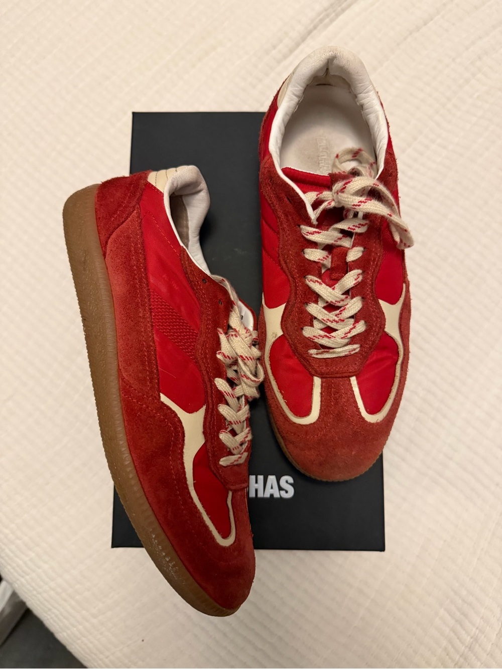 ALOHAS Rife Sheen Red Leather Sneakers - Picture 12 of 12
